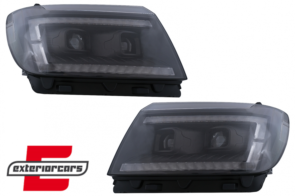 Prednja svjetla LED DRL TubeLights SEQ žmigavci (crna) / VW Crafter II (2017-) - Slika 14