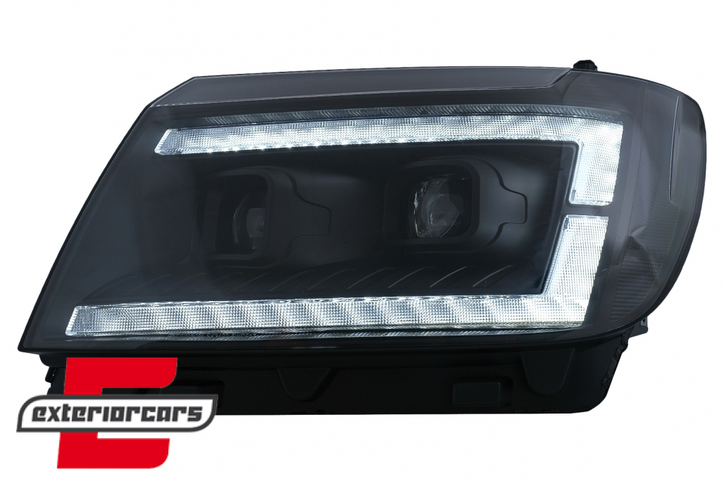Prednja svjetla LED DRL TubeLights SEQ žmigavci (crna) / VW Crafter II (2017-) - Slika 3