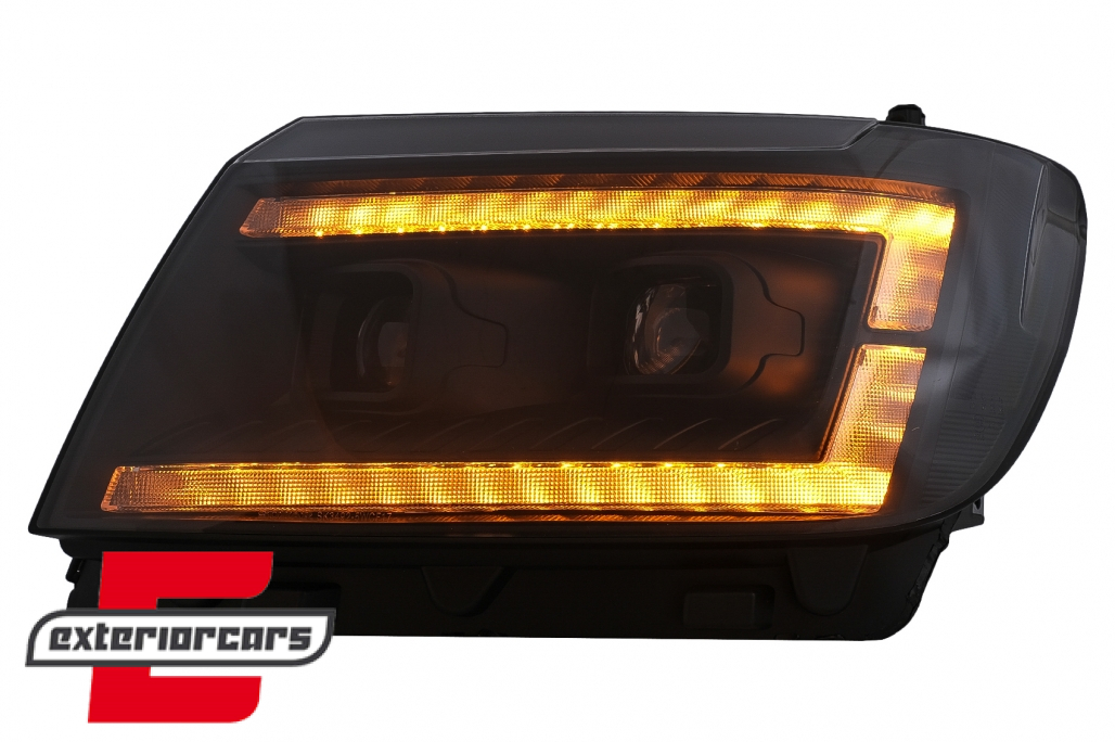 Prednja svjetla LED DRL TubeLights SEQ žmigavci (crna) / VW Crafter II (2017-) - Slika 5