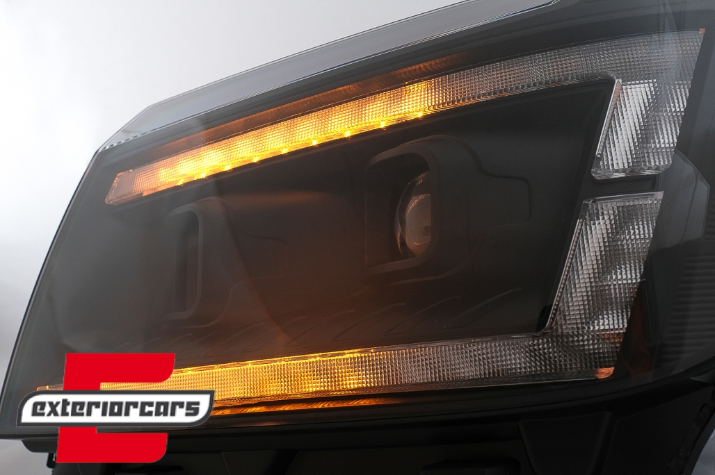 Prednja svjetla LED DRL TubeLights SEQ žmigavci (crna) / VW Crafter II (2017-) - Slika 10