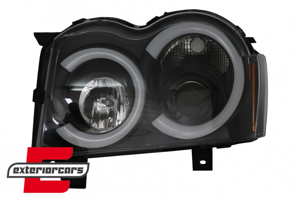Prednja svjetla Angel Eyes LedBar (crna) / Jeep Grand Cherokee WK (2005-2008) - Slika 2