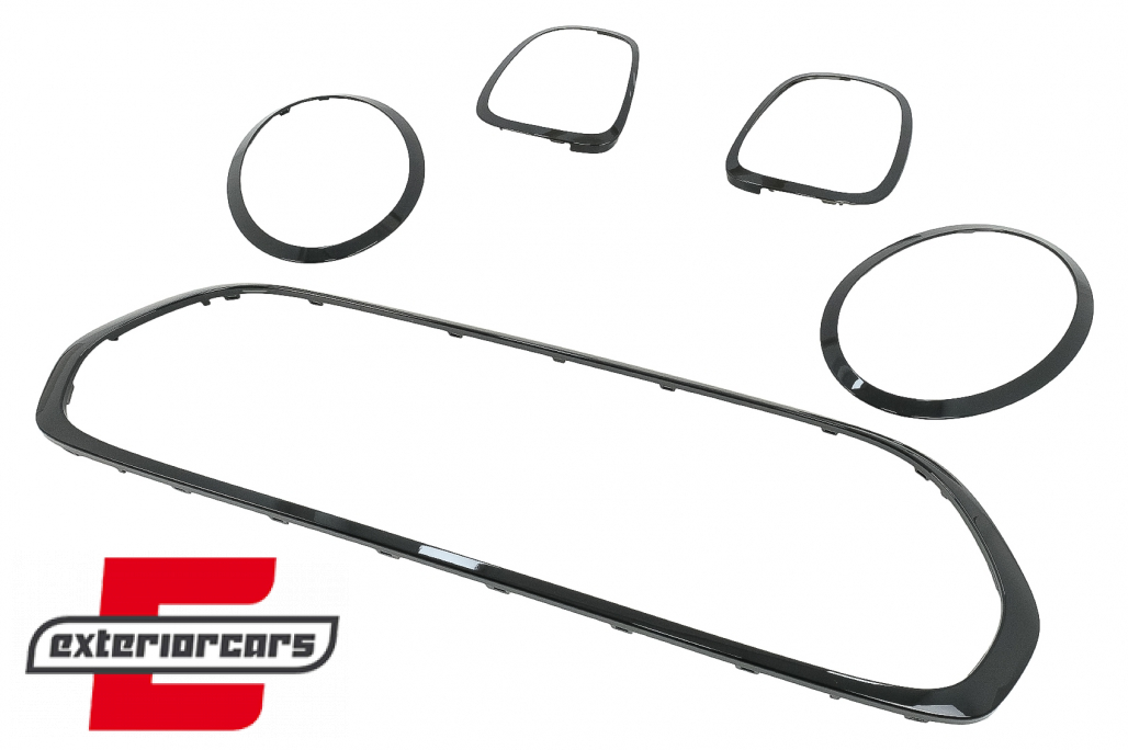 Set ukrasa prednji farovi/maska/stražnja svjetla Surround poklopci (piano crna) / MINI III F55 F56 Hatchback F57 Cabrio (2014-2024) - Slika 2