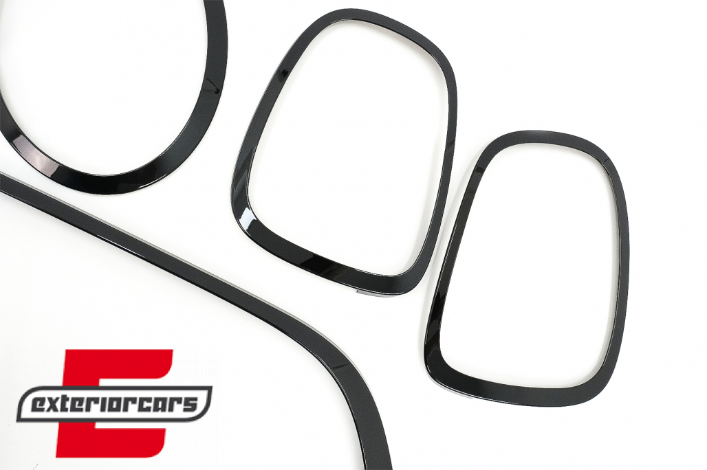 Set ukrasa prednji farovi/maska/stražnja svjetla Surround poklopci (piano crna) / MINI III F55 F56 Hatchback F57 Cabrio (2014-2024) - Slika 4