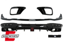 Bodykit prednji lip & difuzor zraka (piano crna) / Mercedes S-klasa W222 Facelift S65 S63 (07.2017-08.2020)