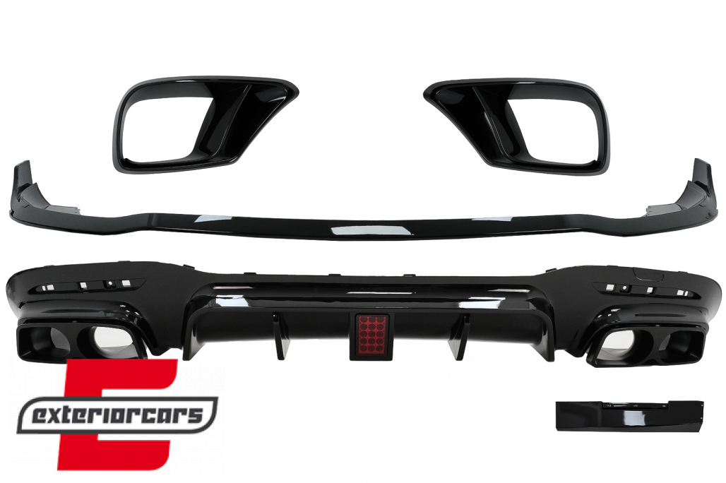 Bodykit prednji lip & difuzor zraka (piano crna) / Mercedes S-klasa W222 Facelift S65 S63 (07.2017-08.2020)