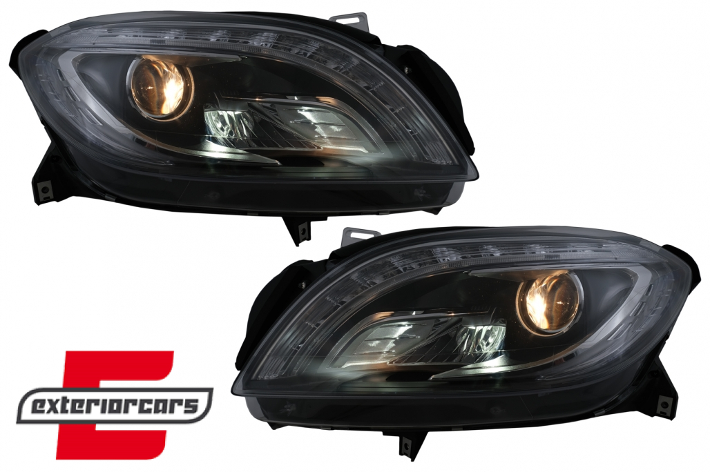 Prednja svjetla LED TubeLight Xenon look (crna) / Mercedes ML klasa W166 (2012-2015) - Slika 2