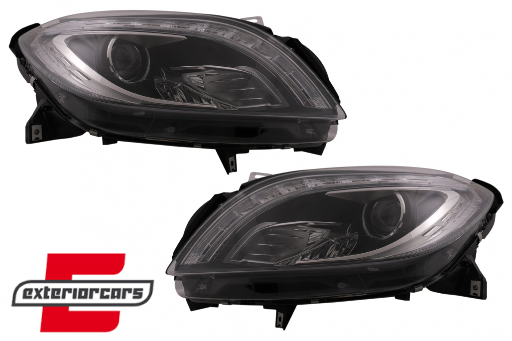 Prednja svjetla LED TubeLight Xenon look (crna) / Mercedes ML klasa W166 (2012-2015) - Slika 16