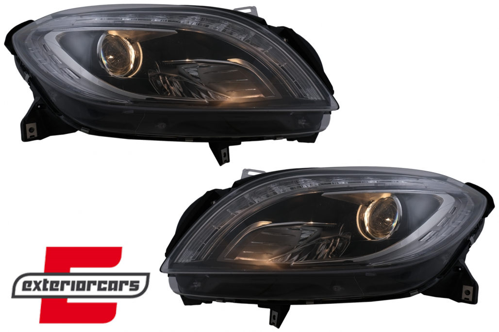 Prednja svjetla LED TubeLight Xenon look (crna) / Mercedes ML klasa W166 (2012-2015) - Slika 6
