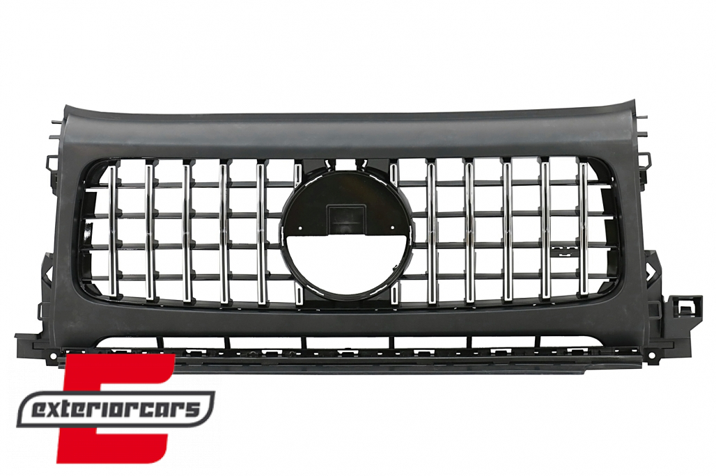 Poklopci prednjih farova & prednja maska GT-R Panamericana dizajn (chrome) / Mercedes G-klasa W463 Facelift & G63 AMG (06.2018-) - Slika 3