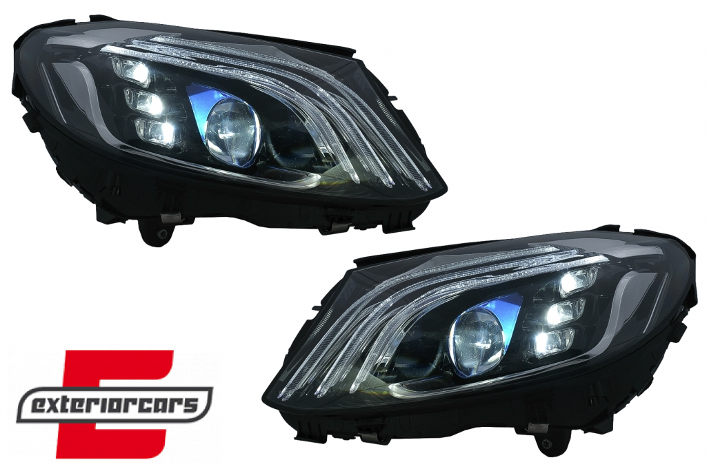 Full LED prednja svjetla SEQ žmigavci W222 Facelift dizajn / Mercedes C-klasa W205 S205 (2014-2020) - Slika 2