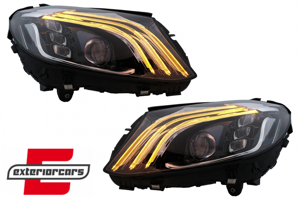 Full LED prednja svjetla SEQ žmigavci W222 Facelift dizajn / Mercedes C-klasa W205 S205 (2014-2020) - Slika 11