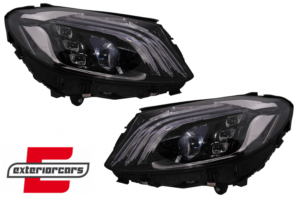 Full LED prednja svjetla SEQ žmigavci W222 Facelift dizajn / Mercedes C-klasa W205 S205 (2014-2020) - Slika 15