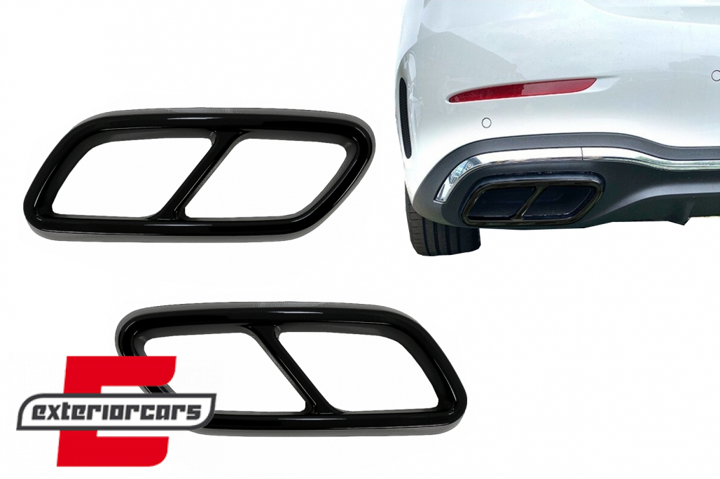 Nastavci auspuha-okviri AMG dizajn (piano crna) / Mercedes C-klasa W206 S206 Sport Line (2021-)