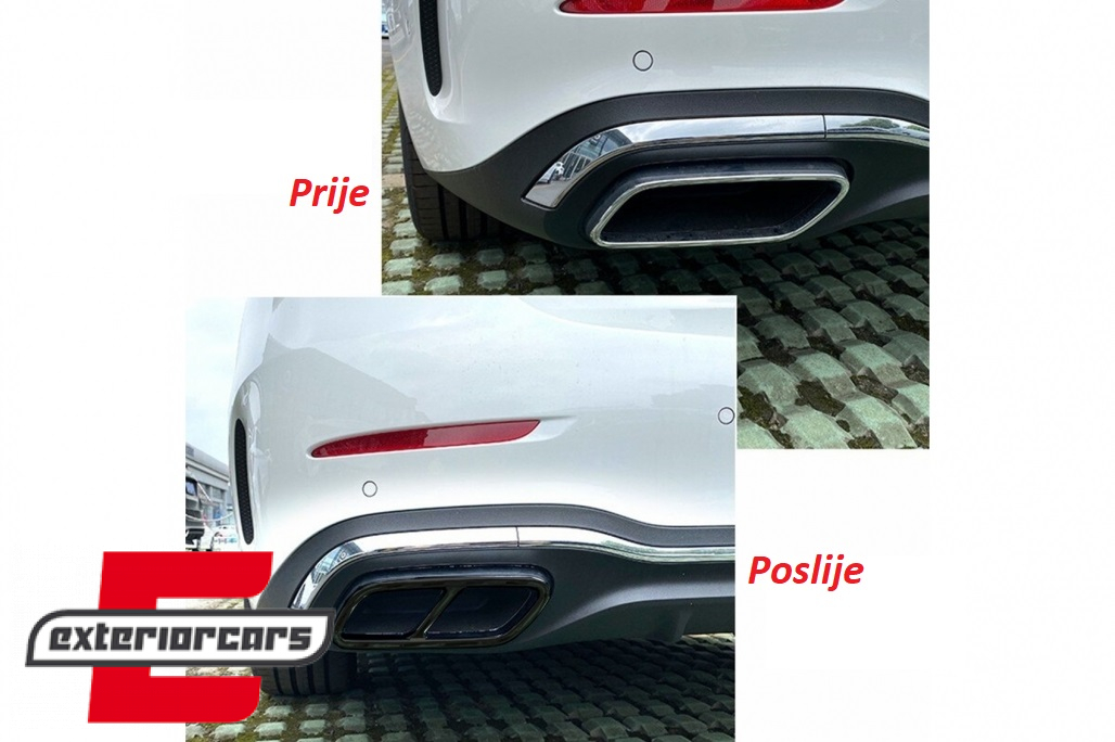 Nastavci auspuha-okviri AMG dizajn (piano crna) / Mercedes C-klasa W206 S206 Sport Line (2021-) - Slika 7