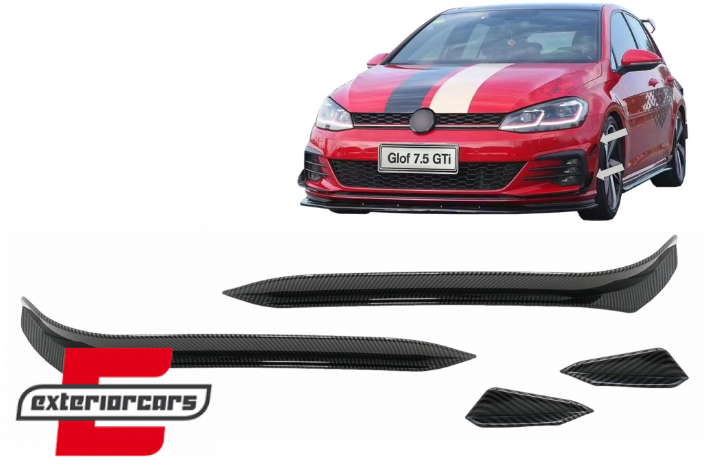 Prednji flapovi (carbon look) / VW Golf 7.5 GTI 5G Hatchback (2017-2020)