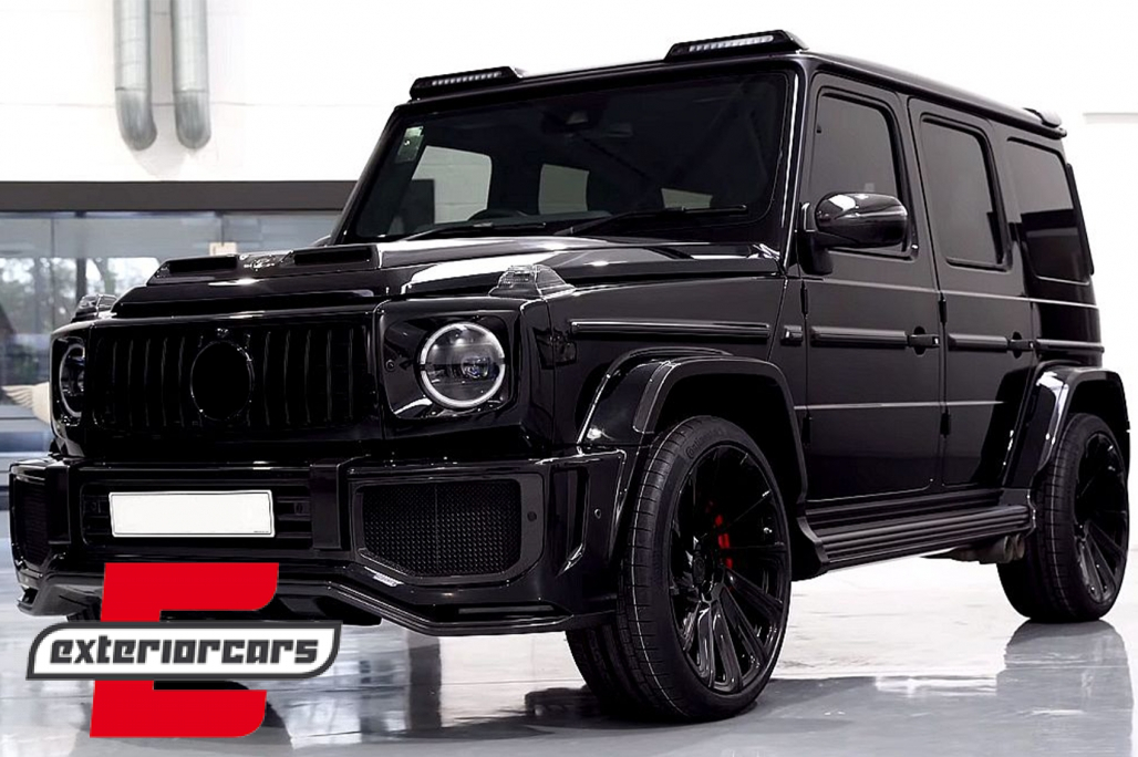 Poklopci prednjih farova & prednja maska GT-R Panamericana dizajn (crna) / Mercedes G-klasa W463 Facelift & G63 AMG (06.2018-) - Slika 17