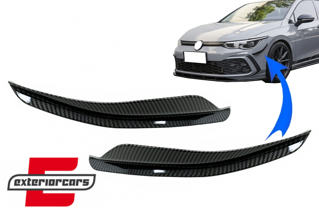 Prednji flapovi (carbon look) / VW Golf 8 Mk8 MQB GTI R-Line (2020-)