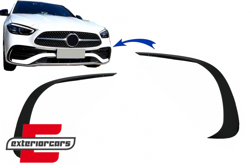 Splitteri prednjeg branika AERO dizajn (piano crna) / Mercedes C klasa W206 Sport Line (2021-)