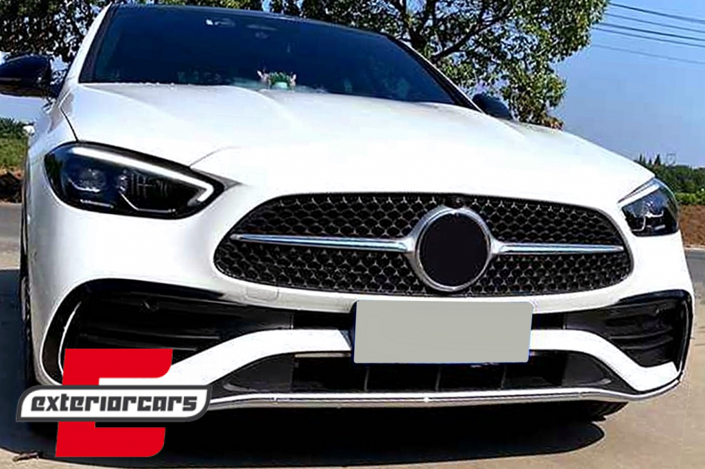 Splitteri prednjeg branika AERO dizajn (piano crna) / Mercedes C klasa W206 Sport Line (2021-) - Slika 9