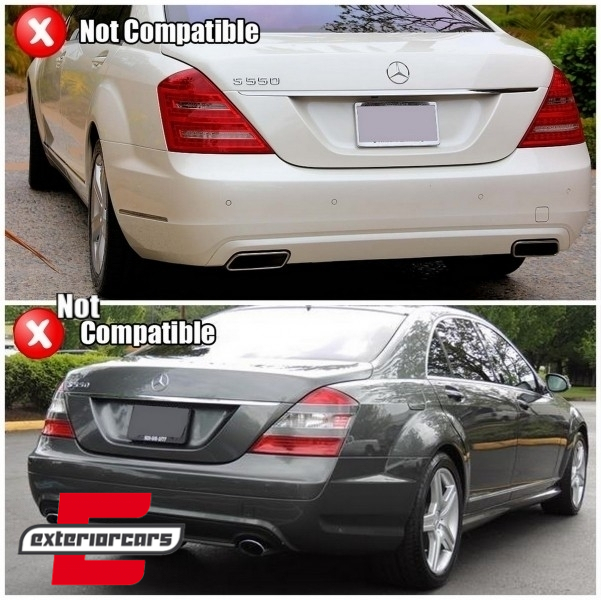 Difuzor zraka & nastavci auspuha Facelift S63 S65 AMG dizajn / Mercedes S-klasa W221 (2005-2013) - Slika 13