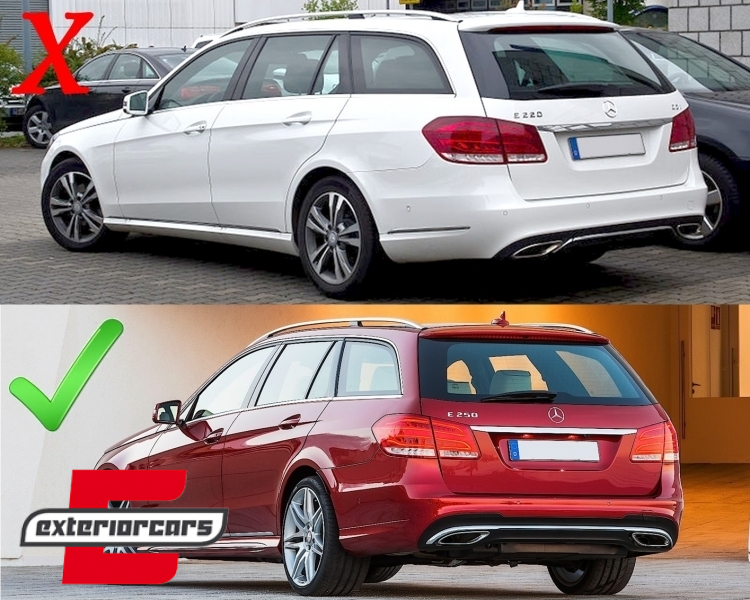 Difuzor zraka & nastavci auspuha E63 AMG dizajn / Mercedes E-klasa W212 S212 Facelift (2013-2016) - Slika 17