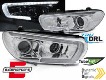 LED prednja svjetla TruDRL SEQ žmigavci (chrome) / VW Scirocco (2008-08.2014)