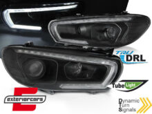 LED prednja svjetla TruDRL SEQ žmigavci (crna) / VW Scirocco (2008-08.2014)