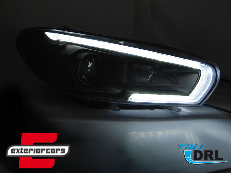 LED prednja svjetla TruDRL SEQ žmigavci (crna) / VW Scirocco (2008-08.2014) - Slika 3