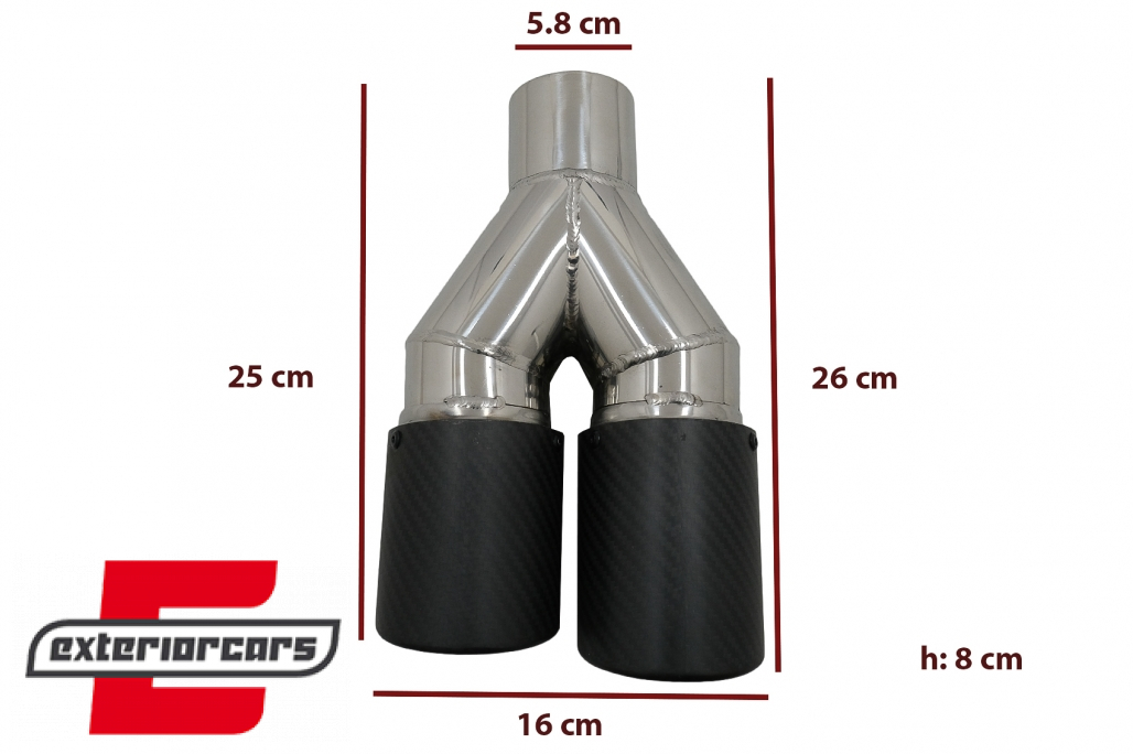 Univerzalni nastavak auspuha Carbon look (mat obrada) (lijeva strana) - Slika 2