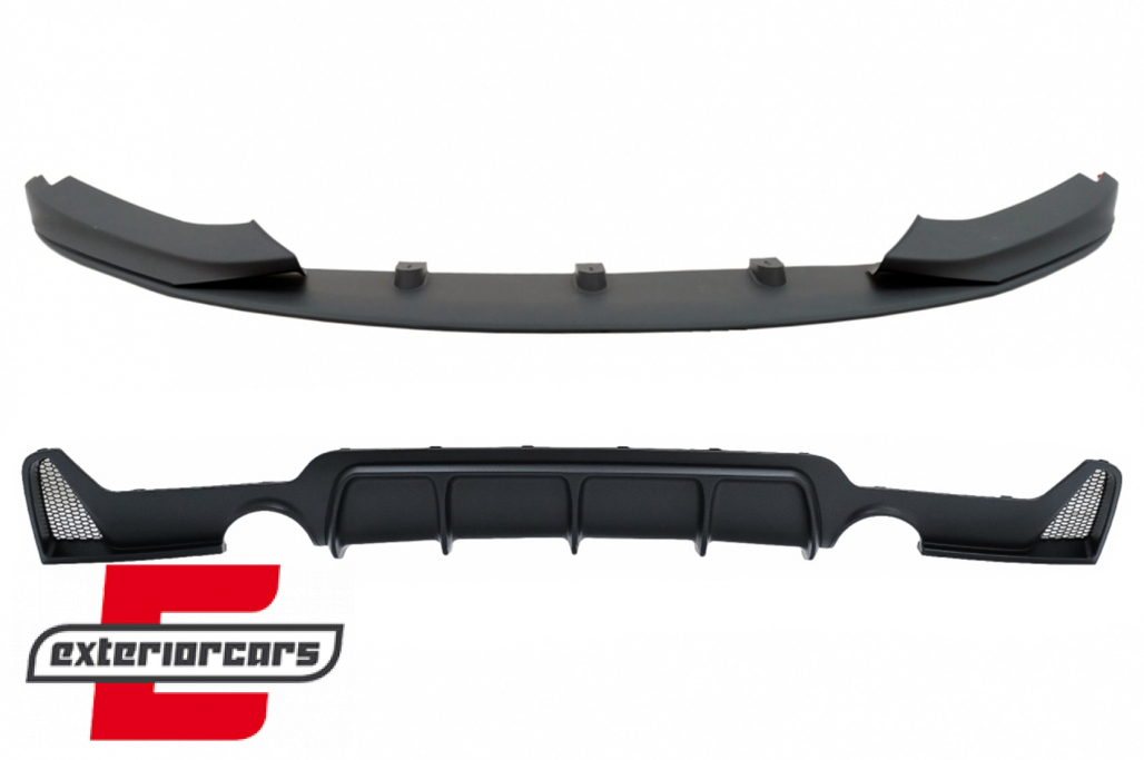 Prednji splitter & difuzor zraka M-Performance dizajn (mat crna) / BMW serije 4 F32 F33 F36 (2013-2019)