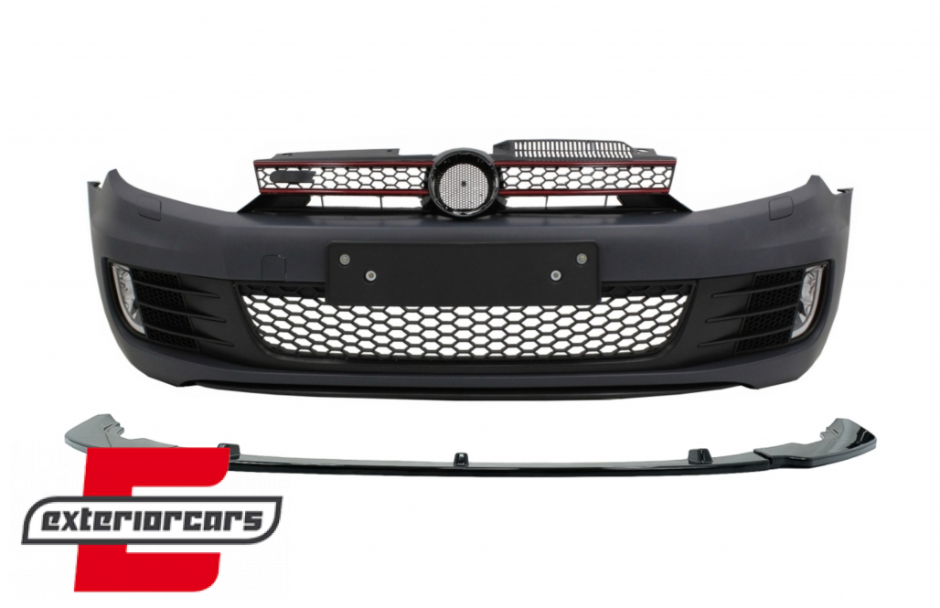 Prednji branik GTI dizajn & prednji nastavak branika (piano crna) / VW Golf VI 6 Hatchback Coupe (2008-2013)