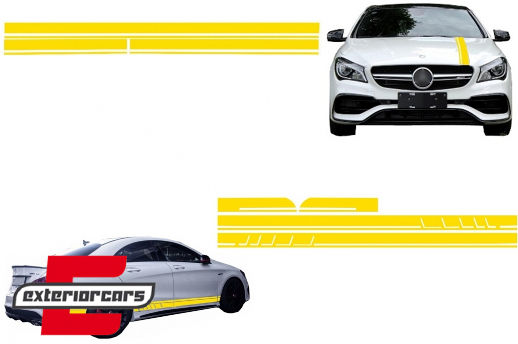 Naljepnice 45AMG Edition 1 dizajn (žuta) / Mercedes CLA W117 C117 X117 (2013-2019) W176 (2012-2018)