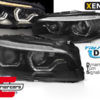 Prednja svjetla LED 3D Angel Eyes SEQ žmigavci Xenon (crna) / BMW serije 5 F10 F11 LCI (2014-2017)