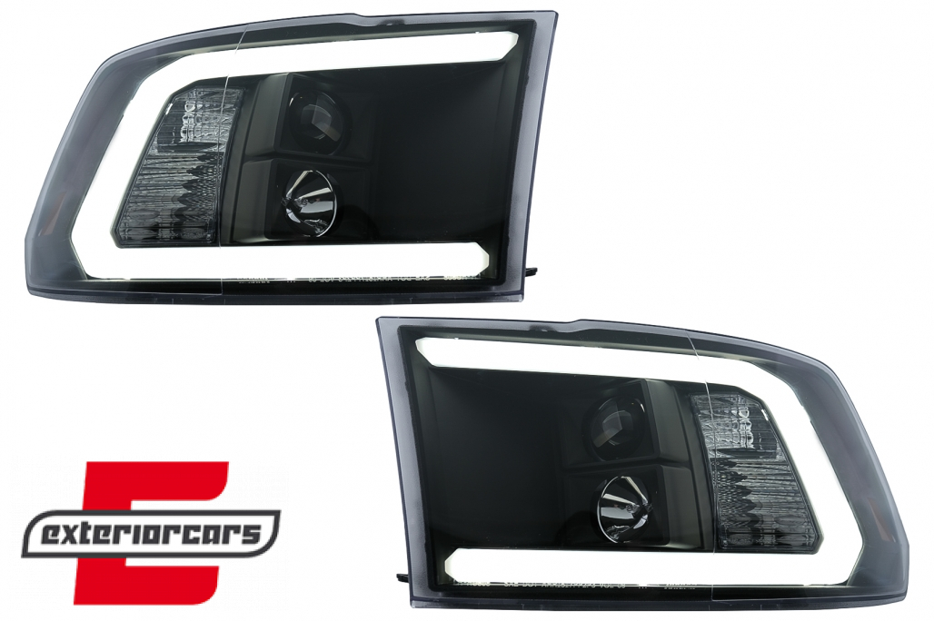 Prednja svjetla LED TubeLight (crna) / Dodge RAM (2009-2018) - Slika 2