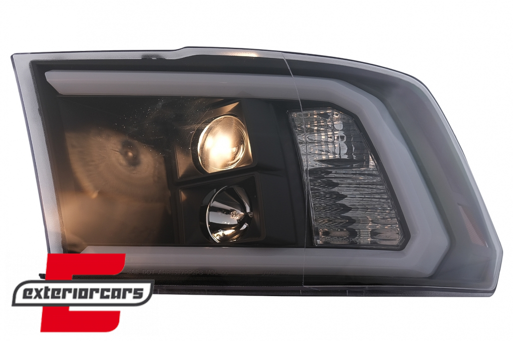 Prednja svjetla LED TubeLight (crna) / Dodge RAM (2009-2018) - Slika 5