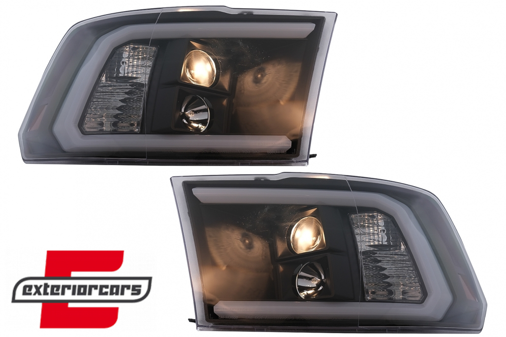 Prednja svjetla LED TubeLight (crna) / Dodge RAM (2009-2018) - Slika 6