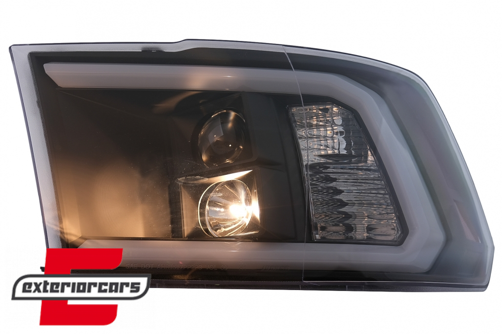 Prednja svjetla LED TubeLight (crna) / Dodge RAM (2009-2018) - Slika 8
