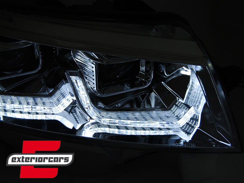 Prednja svjetla LED DRL TubeLight SEQ žmigavci (chrome) / VW Transporter Multivan Caravelle T6.1 (2020-) - Slika 4