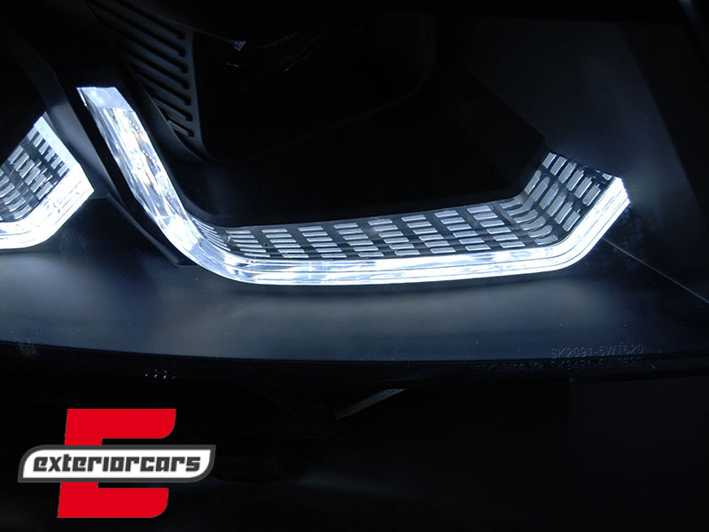 Prednja svjetla LED DRL TubeLight SEQ žmigavci (crna) / VW Transporter Multivan Caravelle T6.1 (2020-) - Slika 4