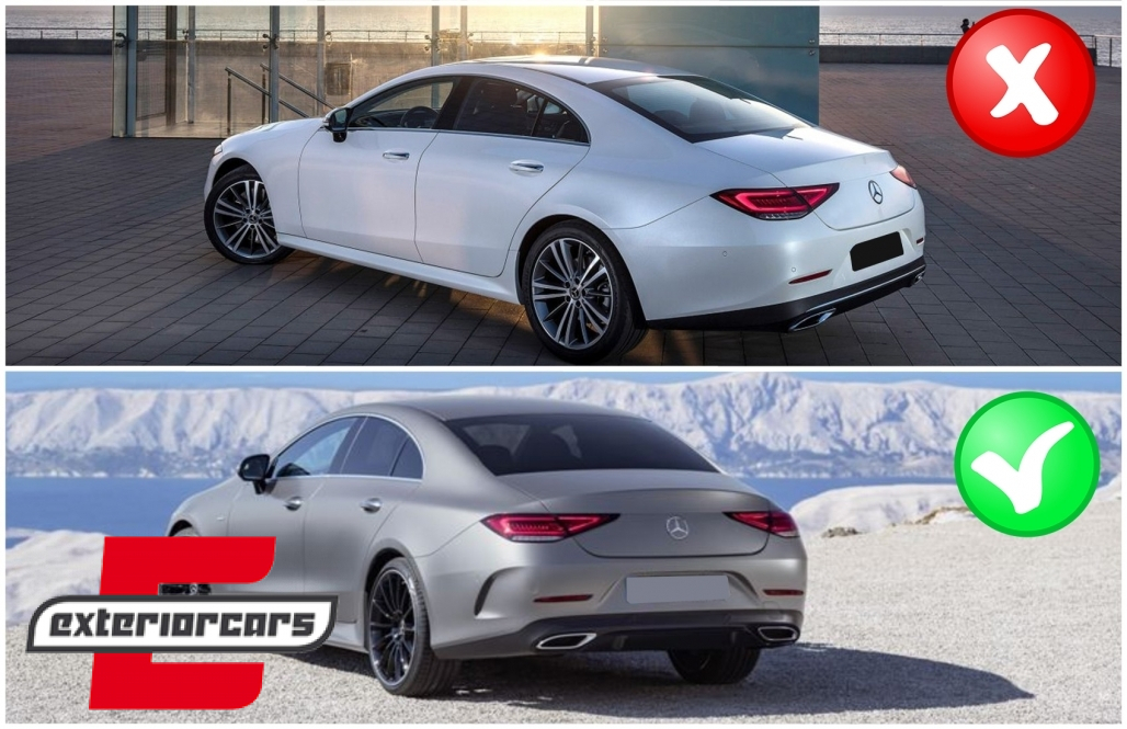 Difuzor zraka & nastavci auspuha CLS63 AMG dizajn (chrome) / Mercedes CLS-klasa C257 Sport Line (2018-2023) - Slika 9