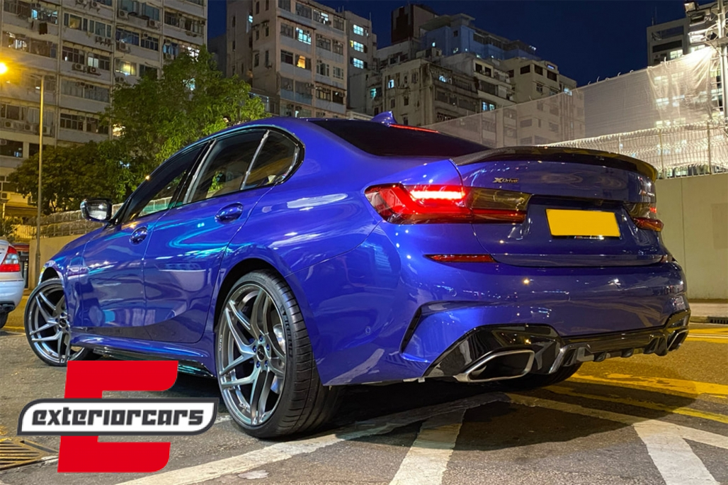 Difuzor zraka & nastavci auspuha M340i M look (piano crna/carbon) / BMW serije 3 G20 G28 limuzina G21 karavan (2019-06.2022) - Slika 11