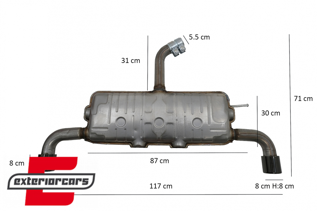 Ispušni sustav GTI dizajn (piano crna) / VW Golf 5 (2003-2007) Golf 6 (2008-2013) - Slika 8