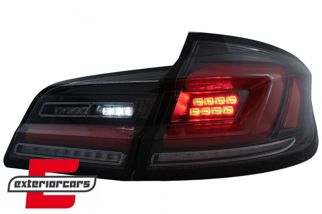 Full LED stražnja svjetla SEQ žmigavci (crna) / BMW serije 5 F10 (2010-2017) limuzina - Slika 12