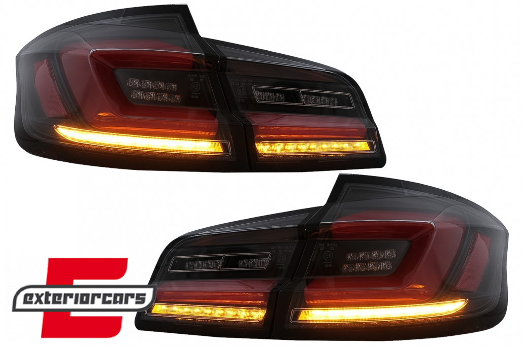 Full LED stražnja svjetla SEQ žmigavci (crna) / BMW serije 5 F10 (2010-2017) limuzina - Slika 6