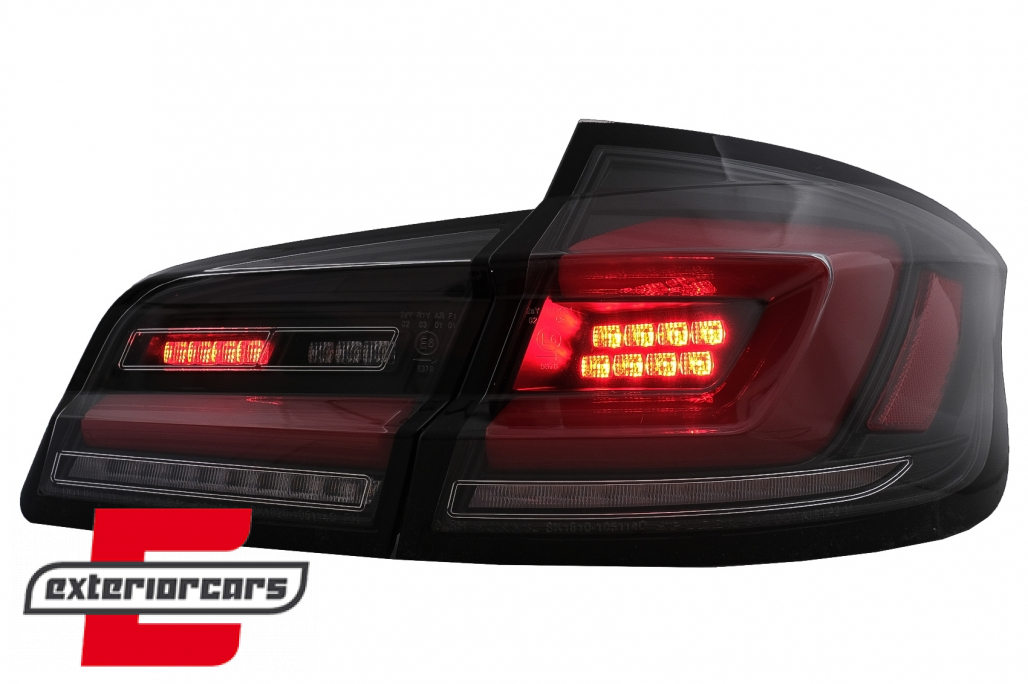 Full LED stražnja svjetla SEQ žmigavci (crna) / BMW serije 5 F10 (2010-2017) limuzina - Slika 9