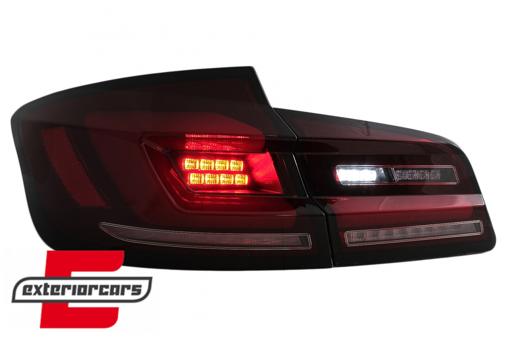 Full LED stražnja svjetla SEQ žmigavci (crvena/smoke) / BMW serije 5 F10 (2010-2017) limuzina - Slika 13