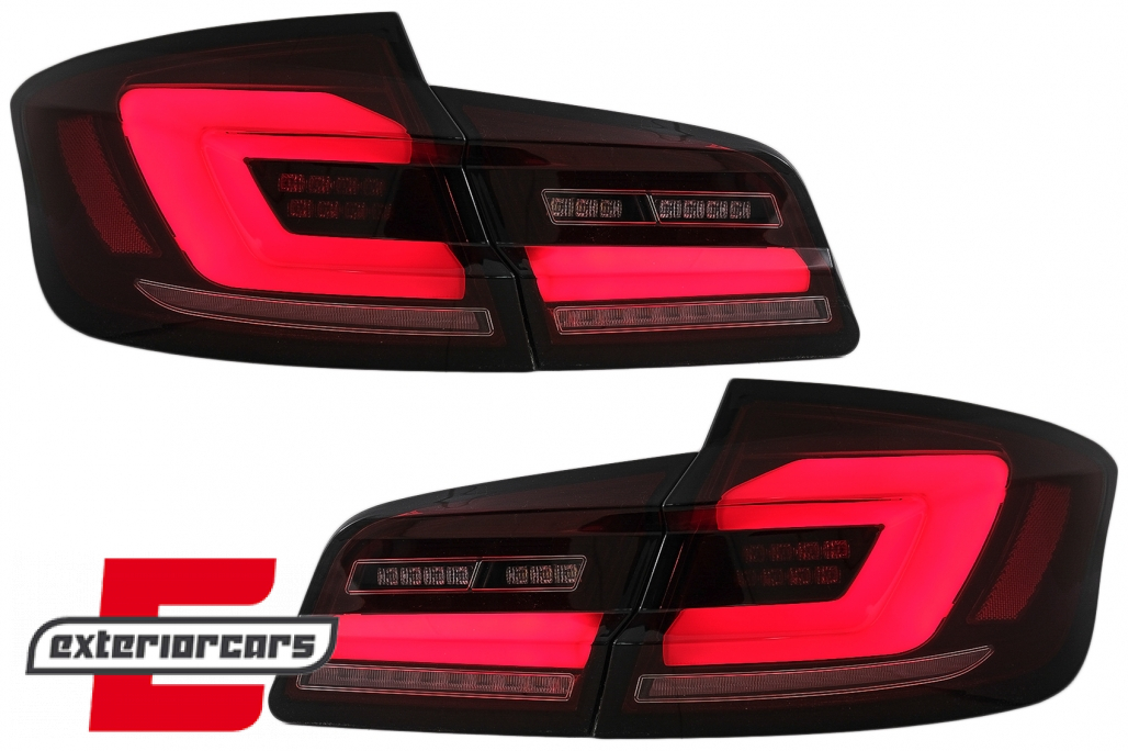 Full LED stražnja svjetla SEQ žmigavci (crvena/smoke) / BMW serije 5 F10 (2010-2017) limuzina - Slika 17