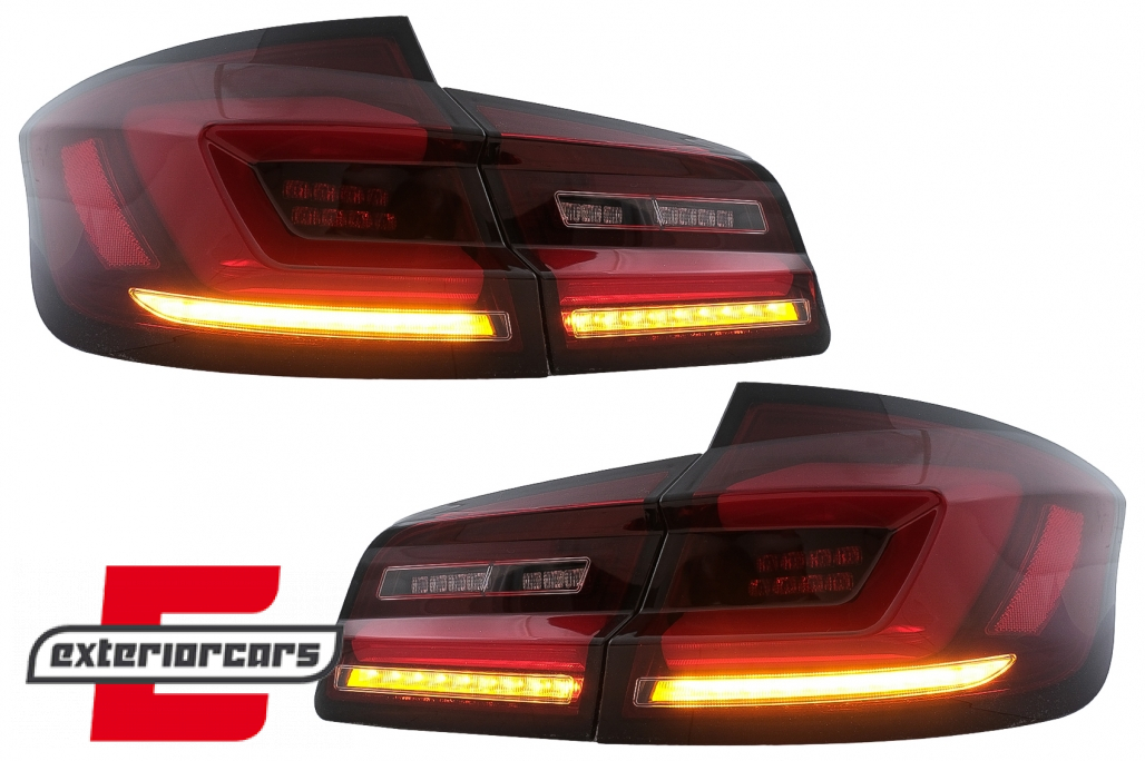 Full LED stražnja svjetla SEQ žmigavci (crvena/smoke) / BMW serije 5 F10 (2010-2017) limuzina - Slika 7