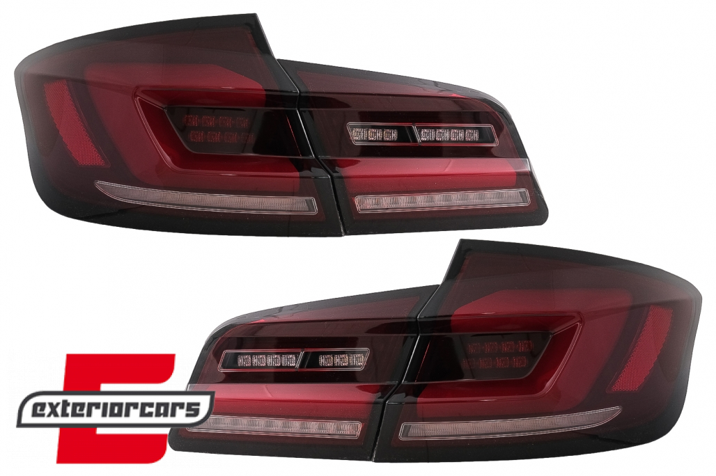Full LED stražnja svjetla SEQ žmigavci (crvena/smoke) / BMW serije 5 F10 (2010-2017) limuzina - Slika 2
