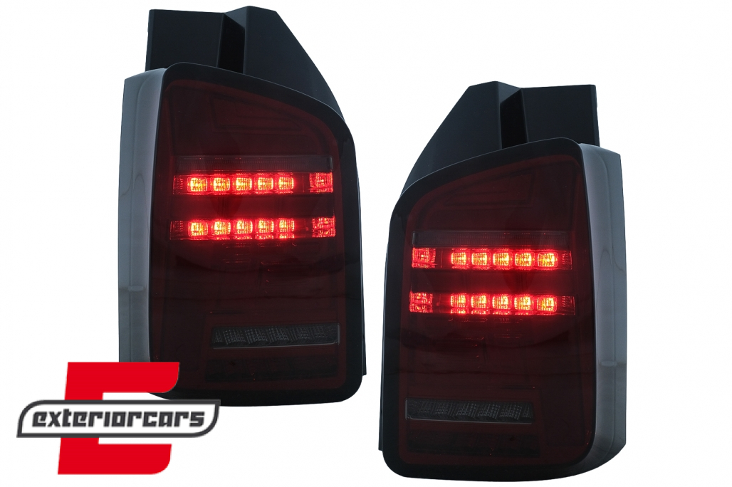 Full LED stražnja svjetla SEQ žmigavci (crvena/smoke) / Volkswagen T5.1 (2010-2015) - Slika 2